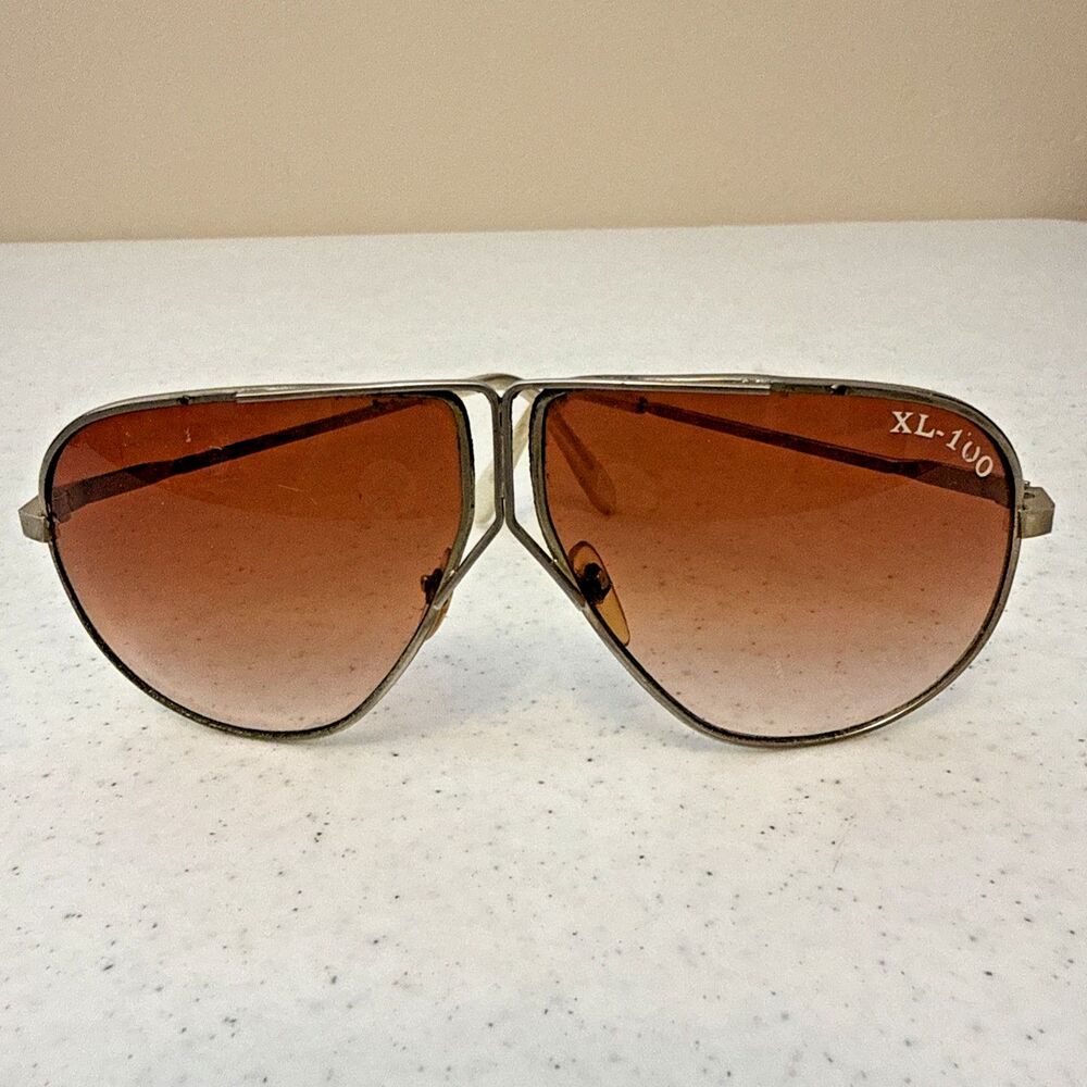 Vtg ROC XL-100 Aviator Sunglasses Frame Rose Teardrop Porsche Carrera Design